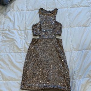 Bronze sequin dress